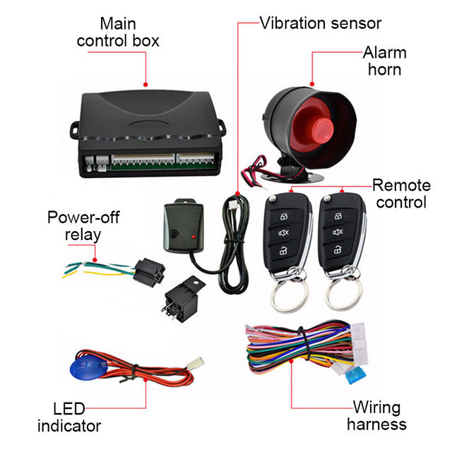 Automotive Products, Car Anti-theft Device, Remote Control Central Locking Vibration Alarm.