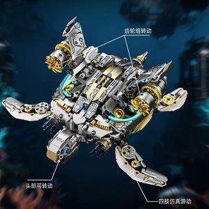MJI 13097 1277PCS Ensemble de blocs de construction en plastique technique, modèle d'animal <span class=keywords><strong>tortue</strong></span> mécanique, jouet moderne, cadeau de festival - Product Image 3