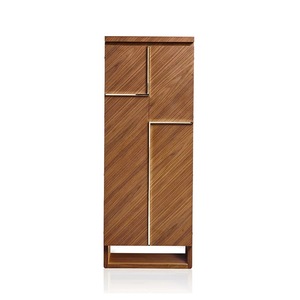 Gabinete de Joyería de Madera Sólida de Diseño Italiano, Simple y de Lujo, con Espejo, <span class=keywords><strong>para</strong></span> Almacenamiento Seguro en Villas - Product Image 1