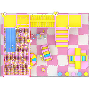 Parque de Juegos Infantil Temático Profesional, Equipo de Juegos Interior con Bloques Suaves y Mini Tobogán para Centro Comercial - Product Image 5