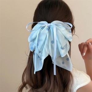 Pinza para el pelo con lazo de malla negra, tamaño grande, elegante pinza para peinado, nuevo estilo para mujer, venta directa. - Product Image 4