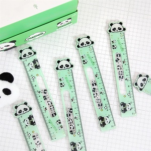Kawaii 15cm righello da disegno dritto in plastica flessibile cartone animato a forma di Panda righelli per studenti delle scuole <span class=keywords><strong>geometria</strong></span> matematica - Product Image 2