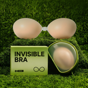 <span class=keywords><strong>Soutien</strong></span>-<span class=keywords><strong>gorge</strong></span> push-up invisible adhésif <span class=keywords><strong>en</strong></span> <span class=keywords><strong>silicone</strong></span> lavable grande taille avec bonnets ronds respirants pour femmes, idéal pour le sport - Product Image 1