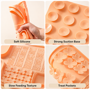 Tapis de léchage personnalisé en silicone pour chien, multi-zones, pour l'alimentation lente et l'enrichissement, adapté aux aliments secs et humides et aux friandises - Product Image 2