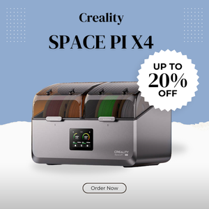 Caja secadora de filamentos Creality de 4 carretes, secador de filamentos Space <span class=keywords><strong>Pi</strong></span> X4, dos elementos calefactores independientes hasta 85 °C, 360 ° C, 200W, secado PTC - Product Image 2