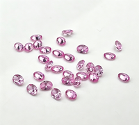 Agate synthétique ovale 3x4 mm style arc-en-ciel pour sertissage de bagues, pierres précieuses en vrac pour fabrication de bijoux et montage