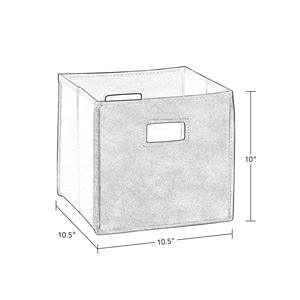 Bac de rangement cubique de taille standard 10,5x10,5x11 avec poignées pour un transport facile - Bacs de rangement en tissu pliables - Product Image 3