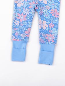 Combinaison bébé bio en bambou à double fermeture éclair, imprimé floral Miozing, vente en gros, vêtements de bébé de qualité supérieure, pyjama bébé personnalisé - Product Image 6