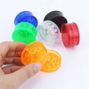 3 Parts Design Plastic Herb Grinder Smoker Smoking Accessories 40mm/60mm High Quality Plastic Tobacco Grinder - Product Image 1