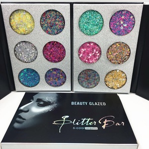 2019 New Make up Cosmetics Custom <strong>Glitter</strong> 6 Colors Private Label Eyeshadow <strong>Glitter</strong> Palette <strong>for</strong> Eyes <strong>Face</strong> Body and Lips - Product Image 2