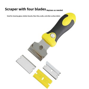 Ensemble de grattoirs à lame de rasoir, manche standard et réglable, lames supplémentaires, acier au carbone, outil grattoir à lame de rasoir avec rangement intégré - Product Image 6