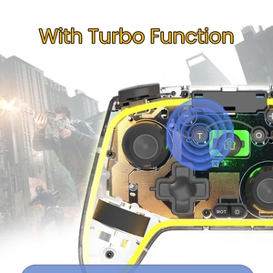 Trong suốt không dây trò chơi điều khiển joystick với RGB đèn remappable trở lại nút cho <span class=keywords><strong>switch</strong></span>/<span class=keywords><strong>Lite</strong></span>/Android/IOS/PC - Product Image 6