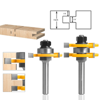 Fraise à bois à 3 cannelures en acier rapide, 1/4 et 1/2, pour fraisage en montée, avec dureté 45HRC et support OEM - Prix de gros