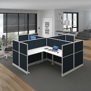 High Quality Modern Office <b>Workstations</b> 2/4/6 Seat Wooden MDF Computer <b>Desk</b> Partition Open Working Area Metal Office Table Home - Product Image 1