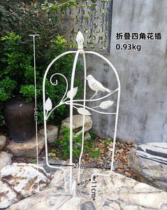 Avrupa tarzı demir sanatı kuş kafesi şeklinde çiçeklik, avlu balkon dekorasyonu için. - Product Image 2