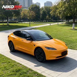 ฟิล์ม NIKO รุ่นใหม่ ป้องกันรอยเหลือง ขนาด 1.52*17 เมตร ฟิล์มไวนิล PET สีส้ม เงาสูง สำหรับหุ้มรถยนต์ - Product Image 1