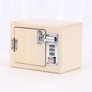 Boîte d'économie d'argent en bois <span class=keywords><strong>de</strong></span> haute qualité avec conception carrée blanche Euro Dollar Pound Coin Bank Mot <span class=keywords><strong>de</strong></span> passe Verrouillage Cible Numéros <span class=keywords><strong>Vérifier</strong></span> - Product Image 4