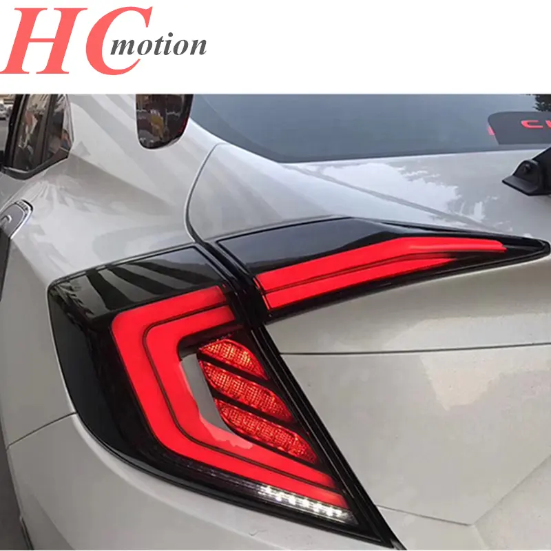 HCmotion Factory wholesales Rear Back Lights LED 2016 2017 2018 2019 2020 Sedan Assembly Tail Lamp For Honda Civic