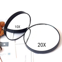 Última Venta Caliente 10X 20x Lupa HD Conveniente Espejo de Maquillaje Ventosa 30x Espejo Pequeño Exprimidor de Acné Portátil Espejo