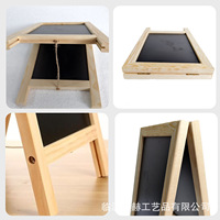 Support d'affichage double face pour tableau noir, tableau noir vertical sur pied pour menu, petit tableau noir en bois pour cafés