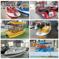 Bateau électrique en fibre de verre en forme de cygne de luxe pour enfants, pédalo aquatique, en promotion