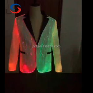 Chaqueta de Esmoquin Luminosa con Diseño de Moda Led Burning Man, Ropa Luminosa con Fibra Óptica, Trajes de Lujo con Luces Led para Fiestas y Bodas - Product Image 3