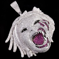 Pendentif personnalisé Zanlong, style hip-hop tendance, pendentif en moissanite, cadeau de fête audacieux et brut, pendentif sur mesure