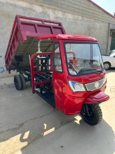 Tricycle motorisé agricole populaire <span class=keywords><strong>à</strong></span> cinq <span class=keywords><strong>roues</strong></span>, carrosserie ouverte, essence 300CC, avec abri de pluie - Product Image 4