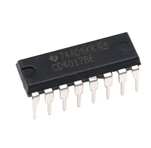 10. CD4017BE CD4017 DIP-16 IC Hot sale logic chip counter integrated circuit IC chip brand new