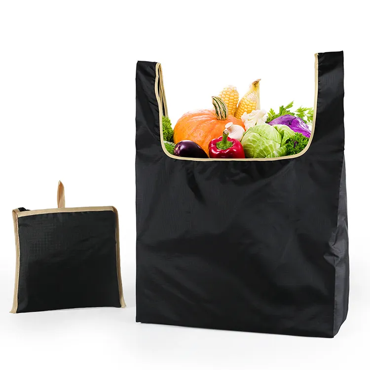 कस्टम पारिस्थितिक बैग पर्यावरण के अनुकूल पुन: प्रयोज्य किराने बैग शॉपिंग बैग Foldable बंधनेवाला गैर बुना किराने पाउच