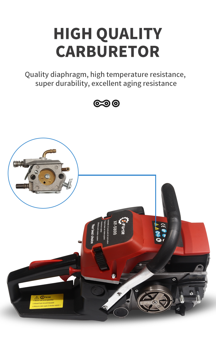 チェーンソー5800 2ストローク多機能58CCハイパワーガソリン