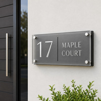 Plaque signalétique rectangulaire en métal, en acier inoxydable, pour affichage mural d'entreprise, d'hôtel, de bureau ou de maison