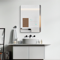 MIRROH.AI Miroir Intelligent Étanche 21,5'' Android 11 avec Haut-parleur Bluetooth et Interrupteur Tactile Lumineux – Idéal pour Hôtels, Salons et Maisons Intelligentes