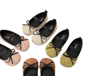 Chaussures plates pour filles, nouvelle mode, chaussures à nœud papillon à semelle souple, chaussures décontractées pour enfants - Product Image 1