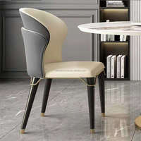 Chaise de salle à manger en cuir PU de haute qualité, design moderne personnalisé, chaise domestique pour tables à manger, vente en gros