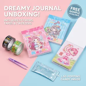 Kit de Papelería para Diario DIY para Niñas al por Mayor, Set de Libro de Pegatinas de Disfraces de Dibujos Animados con Caramelos Explosivos de 1.5g y Pinzas, Juguete de Caramelos - Product Image 4
