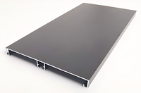 Profilé de plinthe moderne en aluminium extrudé XUNKAI 120 mm, finition anodisée, surface plane, pour dressing et salon