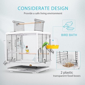 Kinghotpet Fabrikanten Wit Transparant Sier Grote Diy Acryl Huisdier Papegaai Vogelkooi Huis Met Stand - Product Image 4