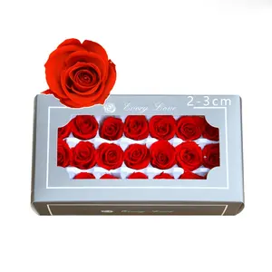 Grade-A 2-3cm 21 pieces/box Natural Eternity Roses Forever Rose Preserved Valentine's Day Gift Present