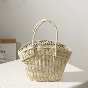 <span class=keywords><strong>Sac</strong></span> de plage en paille fait à la main pour femmes bohème tissé Dot Liner panier fourre-tout <span class=keywords><strong>Sac</strong></span> chaînes fermeture éclair doux pique-nique <span class=keywords><strong>sac</strong></span> à main nœud écharpe - Product Image 6