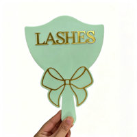 Miroir à cils portable de luxe en acrylique personnalisé pour extensions de cils