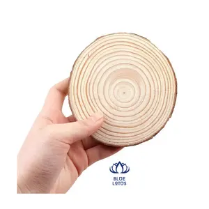 Kiefernholz runden-Unfertige Holz scheiben mit Rinden-Holz scheiben-Bastel bedarf