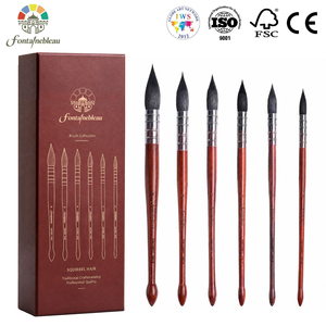 <span class=keywords><strong>Pinceau</strong></span> <span class=keywords><strong>de</strong></span> peinture à l'<span class=keywords><strong>aquarelle</strong></span> en poils d'écureuil naturels, manche en bois, <span class=keywords><strong>pinceau</strong></span> rond 2/4/6/8/10/12 pour la peinture à l'<span class=keywords><strong>aquarelle</strong></span> - Product Image 1