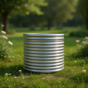 Jardinière en acier peint en poudre argentée 31,5 x 31,5 x 26,8 pouces, pots à fleurs, jardinières, design moderne minimaliste - Product Image 2