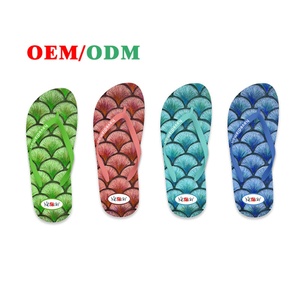 Tongs personnalisées imprimées crème glacée, sandales de plage unisexe pour l'été, pantoufles colorées à motif bonbon, vente en gros en vrac OEM ODM direct usine - Product Image 2