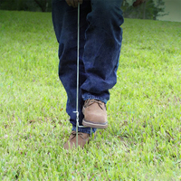 Piquet en acier de 6,5 mm pour barrière de corde et clôture de terrain de golf, piquet de délimitation métallique résistant aux intempéries