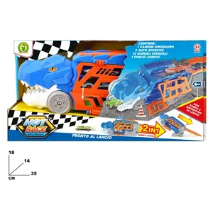 Camión de Carreras Dino 2 en 1 con Rampa de Lanzamiento y Autos para Niños de 3+ Años - Product Image 1