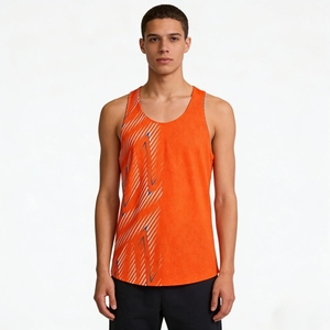 Camiseta Deportiva sin Mangas de Secado Rápido, Transpirable, con Logotipo Personalizado, Sin Costuras, de Alta Elasticidad, para Hombre y Mujer, para Fitness y Maratón - Product Image 3