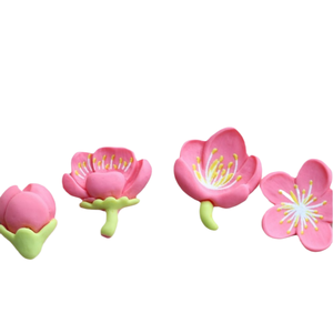 caoh diy - Lazos para el cabello, materiales artesanales, pegamento, accesorios de joyería de resina hechos a mano, flor de melocotón tierna - Product Image 5