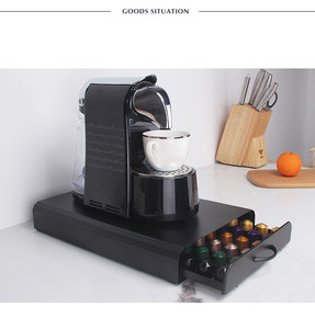 Support de <span class=keywords><strong>tiroir</strong></span> de stockage de capsules de café <span class=keywords><strong>Nespresso</strong></span> 50 en fer noir pour la maison, le bureau - Product Image 2